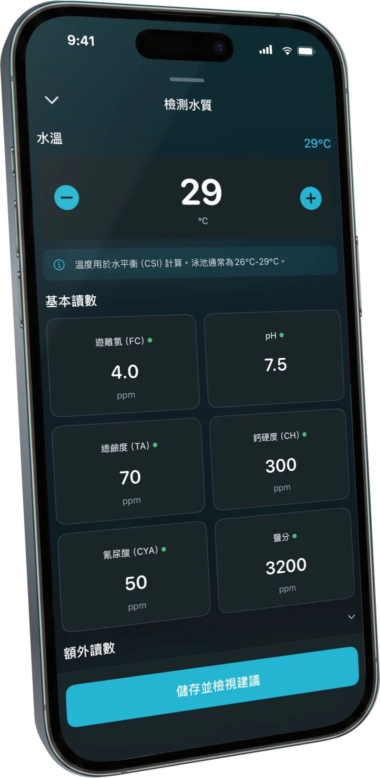 泳池和水療池，任何檢測套件都能用