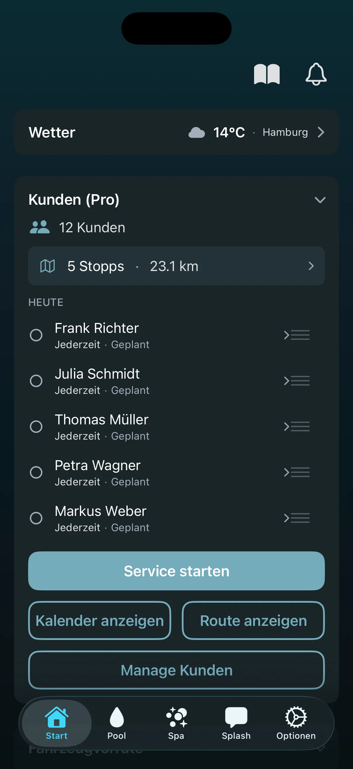 Kundenverwaltungs-Dashboard