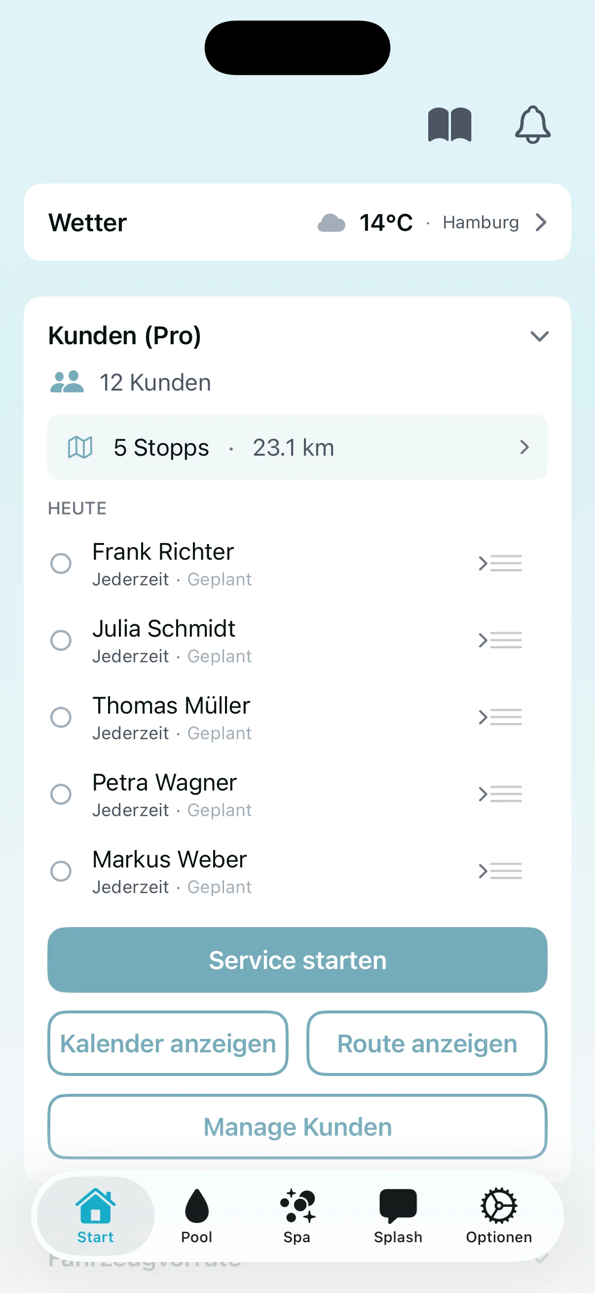 Kundenverwaltungs-Dashboard