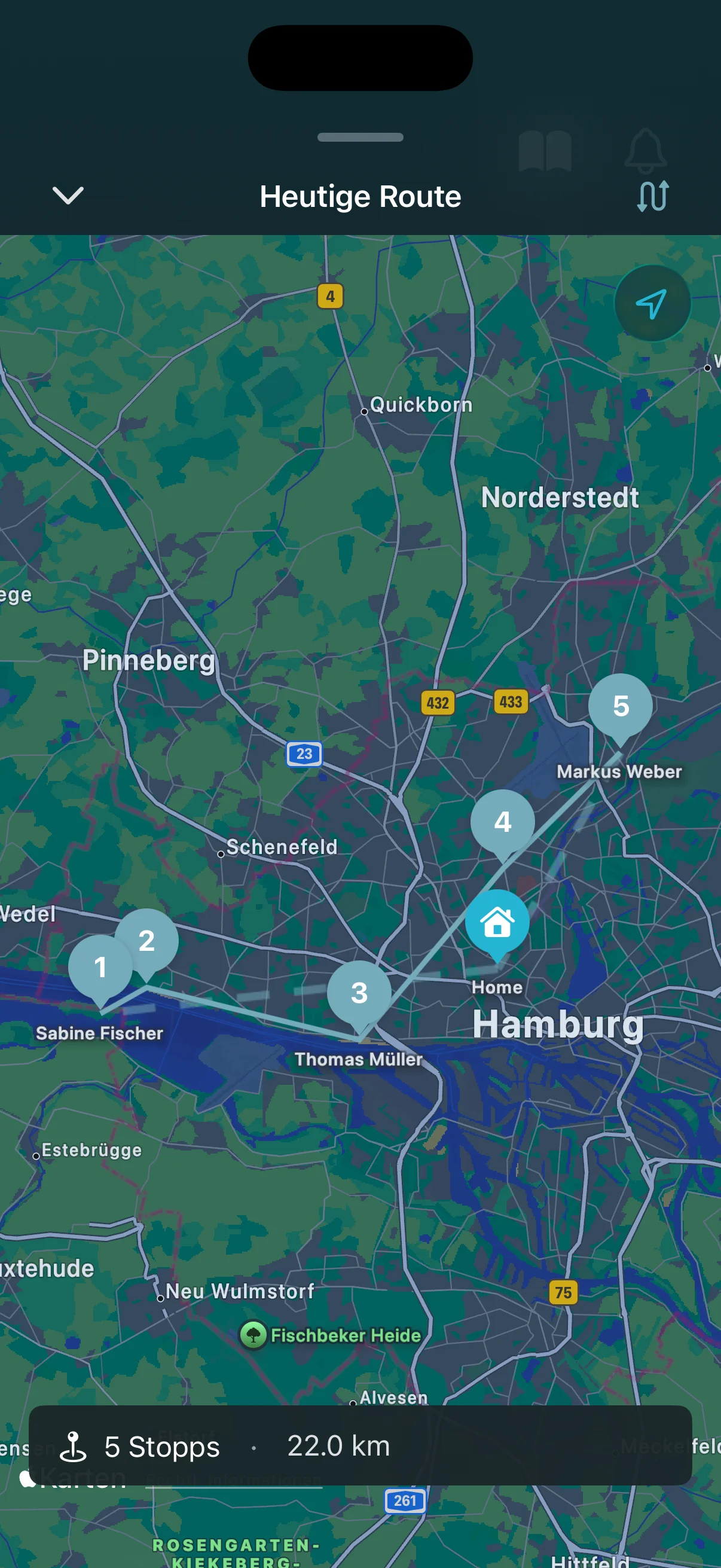 Service-Workflow mit aktivem Kunden