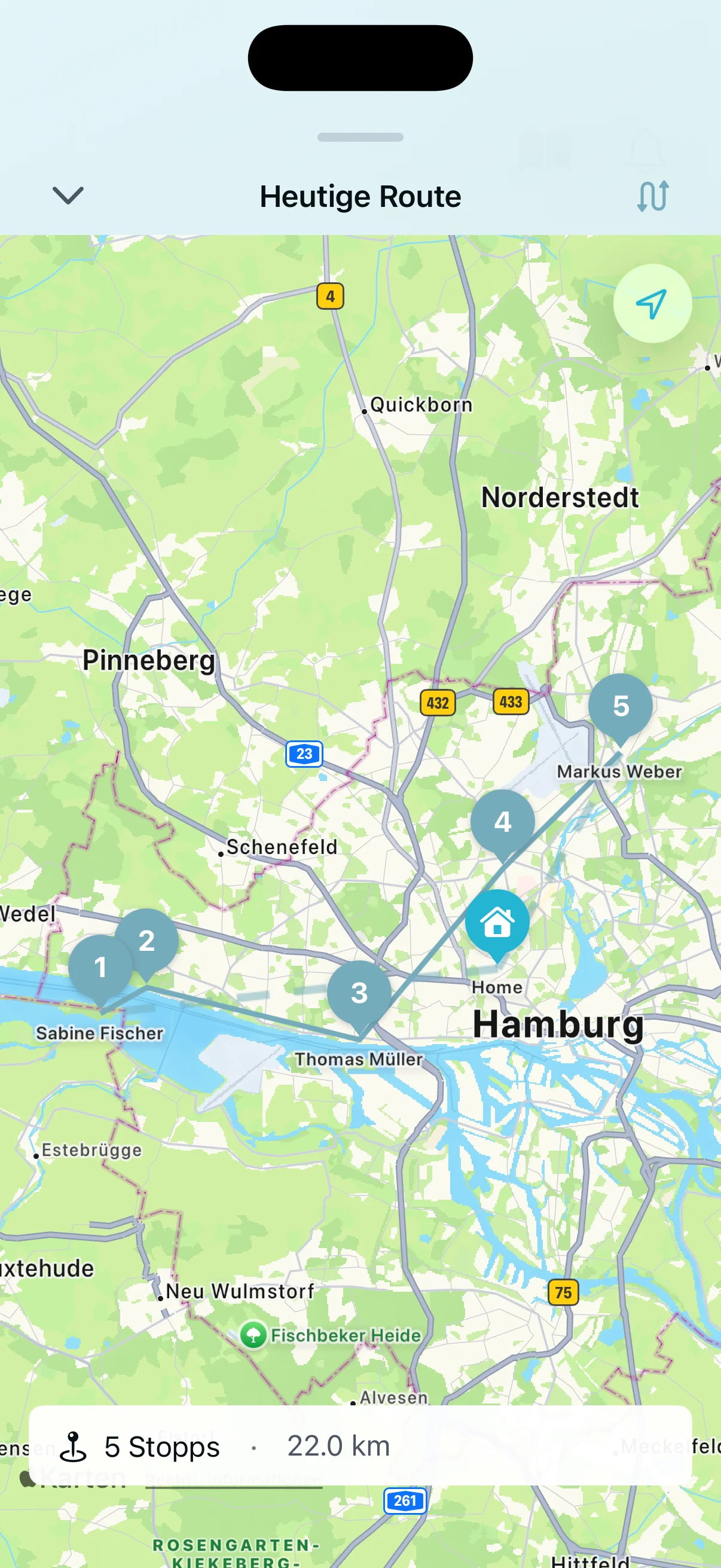 Service-Workflow mit aktivem Kunden