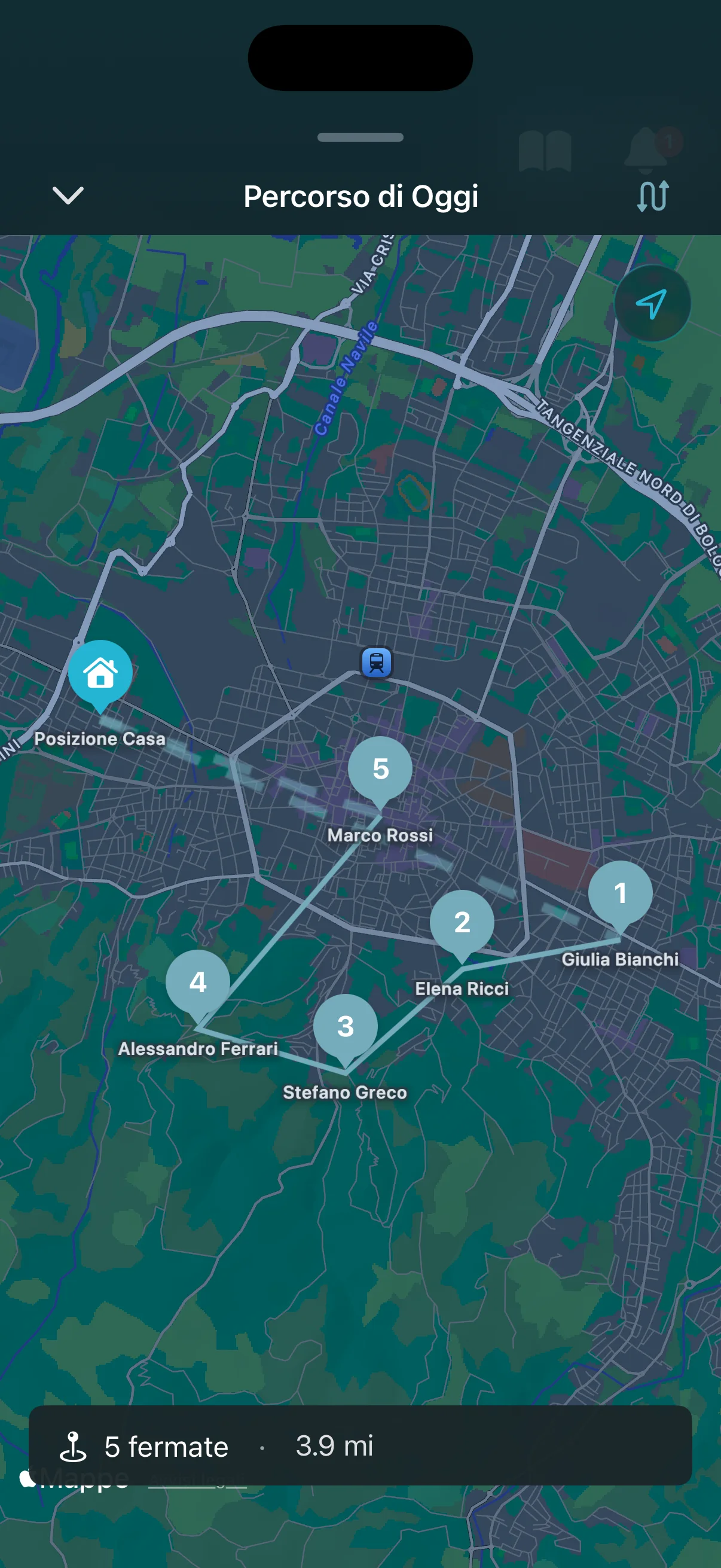 Flusso di lavoro del servizio con cliente attivo