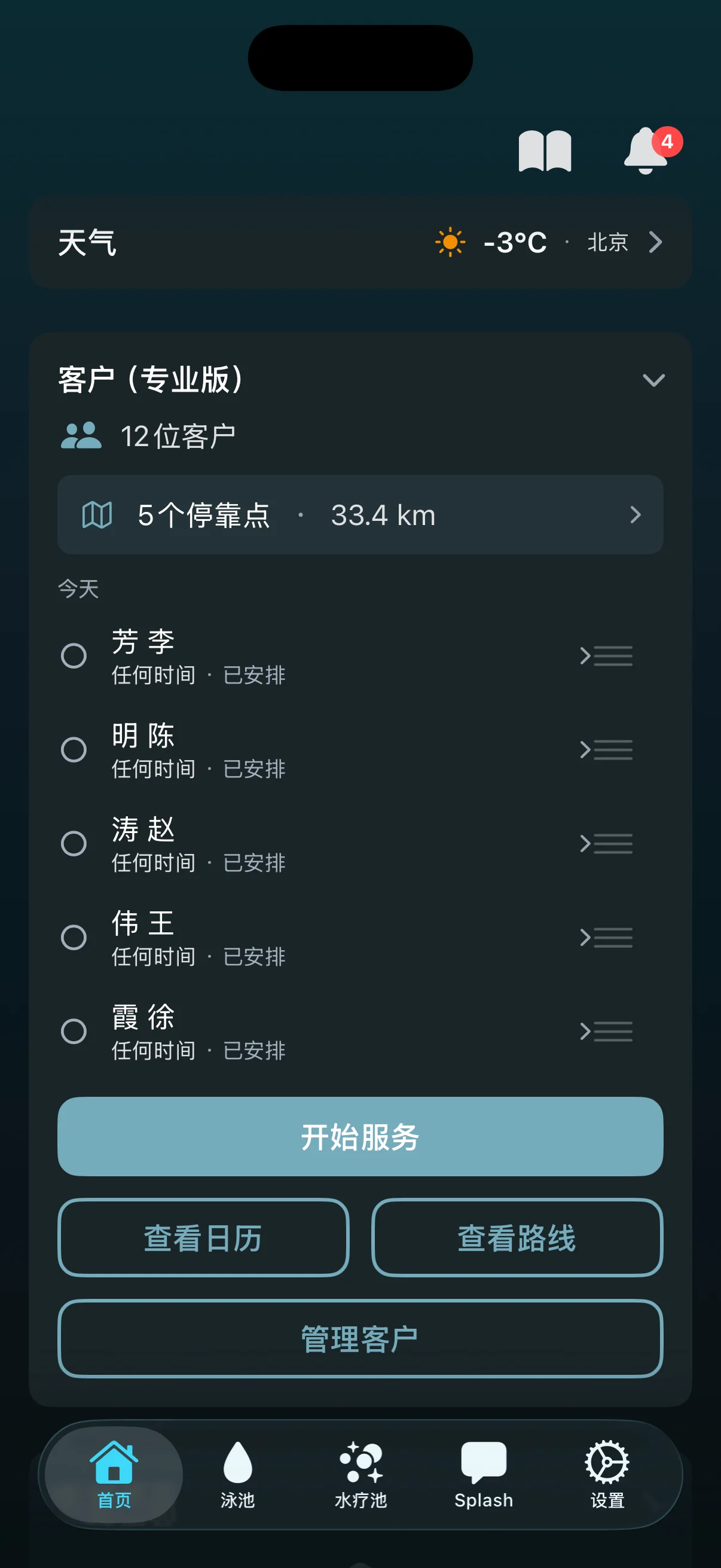 客户管理仪表板