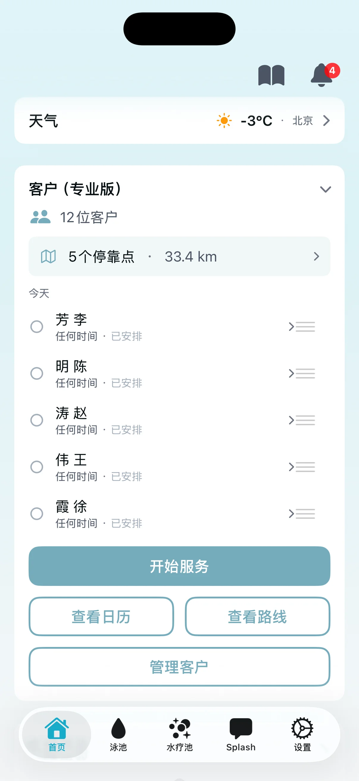 客户管理仪表板
